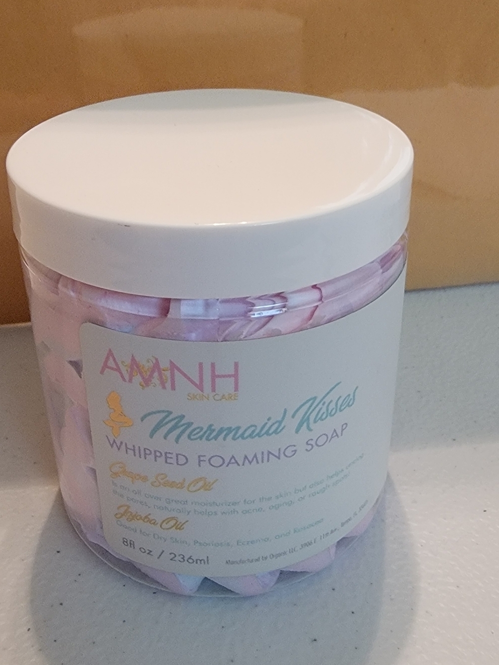 Mermaid Kisses Whipped Foaming Soap.